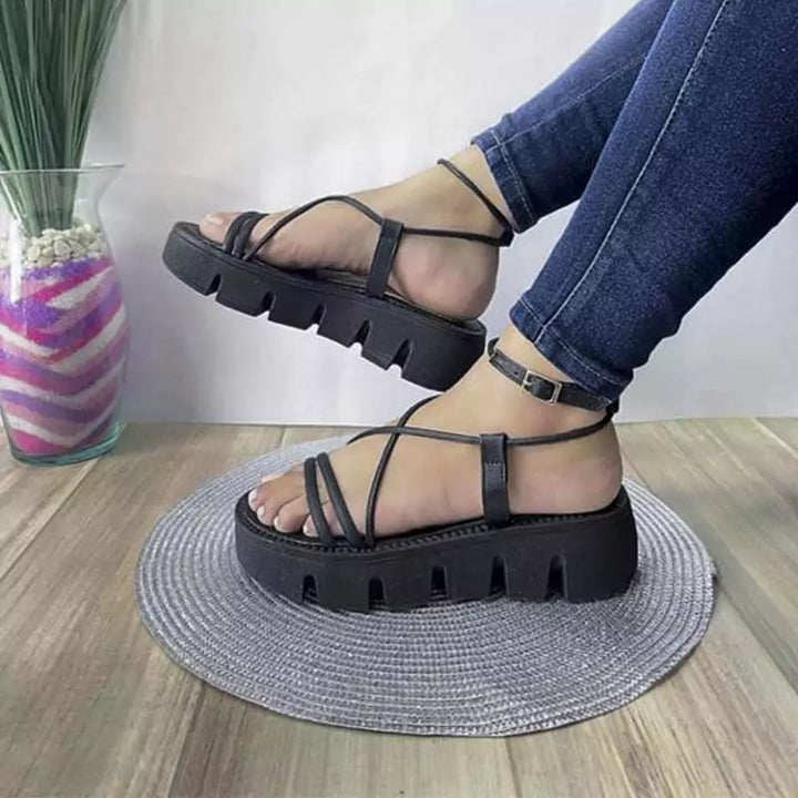 Sandalia Miriam confortable para salir pasear, paseo para mujeres, mujer dama fresca, días de sol antideslizante delicada bonita bello estilo tropical negro