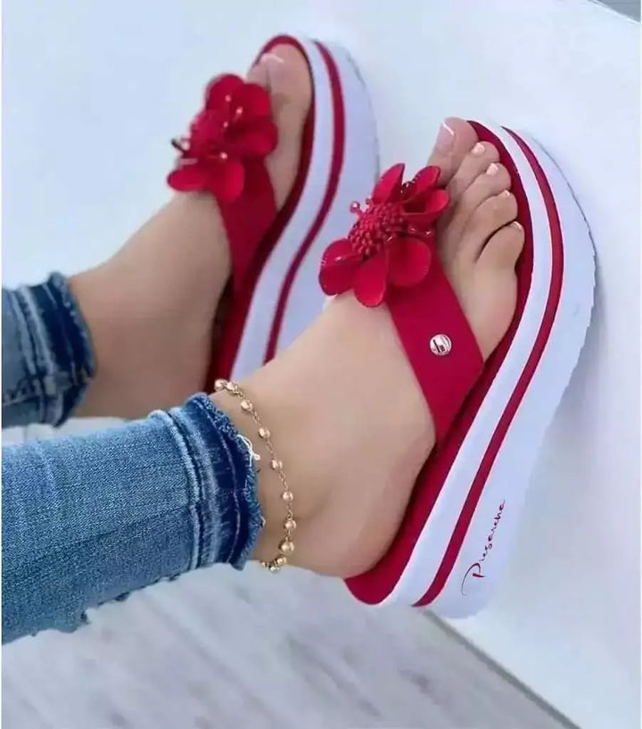 Sandalias Piesarena Estilo Tropical en color rojo - Cómodas y ligeras, mucho seguras para trabajar o pasear